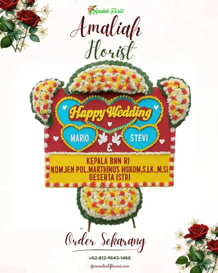 Papan Bunga Pernikahan Air Hangat